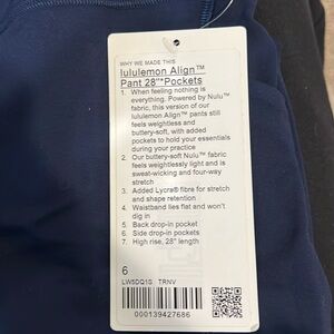 Lululemon Align Pant 28” Pockets - Navy